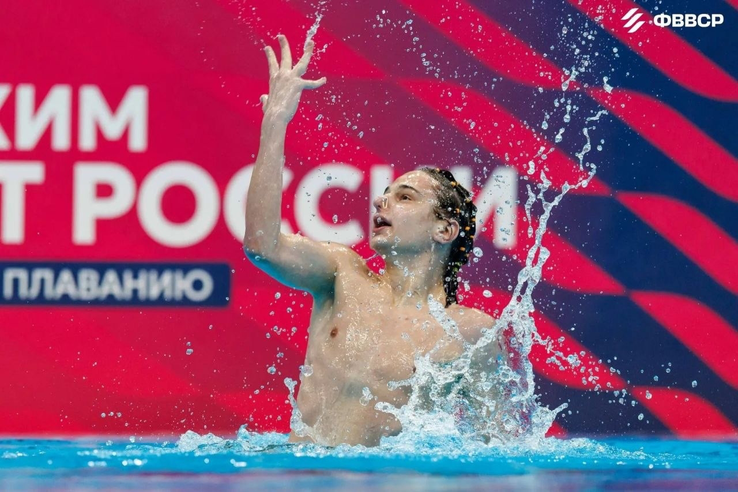 Первый пьедестал чемпионата России в мужском сольном синхронном плавании!